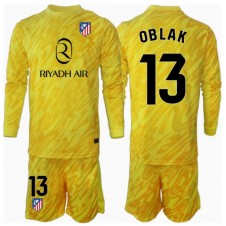 Atletico Madrid Jan Oblak #13 Keeper Tredjedraktsett Barn 2024-25 Langermet (+ korte bukser)